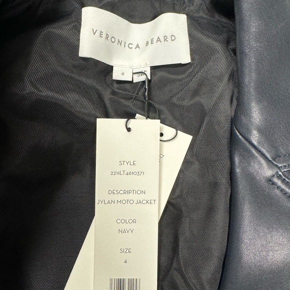 Veronica Beard Jylan Moto Jacket Navy - Picture 10 of 11
